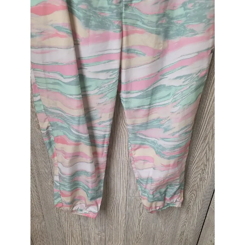 Adidas Pastel Watercolor Marble Print R.Y.V. Track Joggers Pants Womens 3X NWT